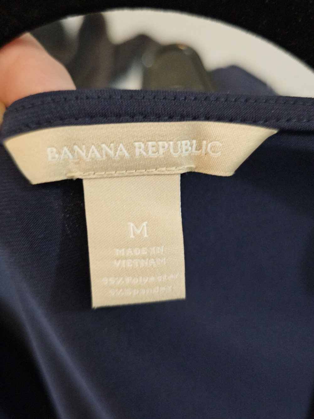 Banana Republic Sleeveless Wrap Tank Blouse V-neck Navy Womens Medium - Picture 4 of 7